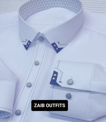 All Season White Suit in Wash & Wear High Quality Stuff