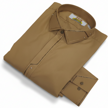 Latest Stitched All Season Mustered color Suit in Wash & Wear Stuff