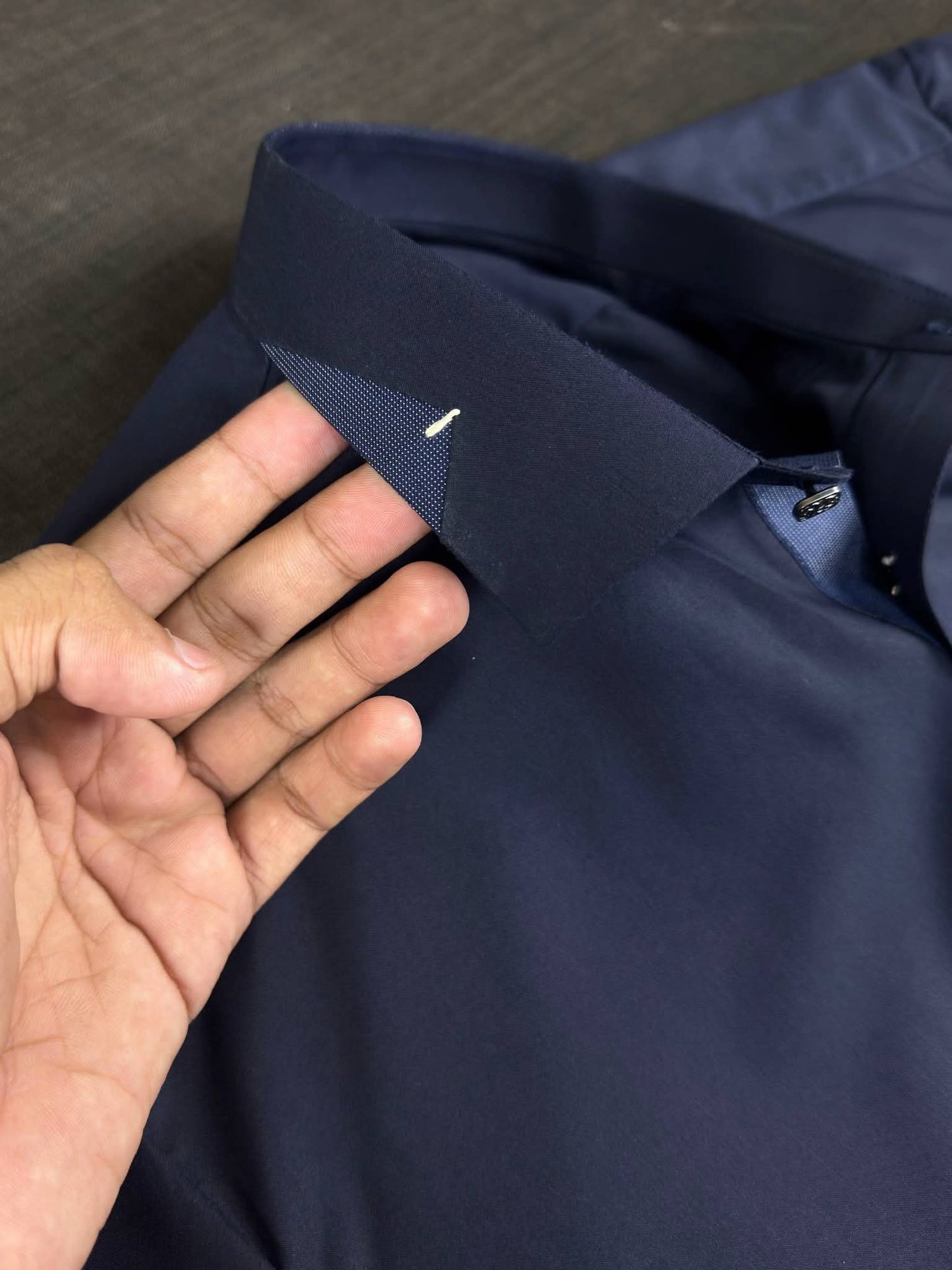 Blue Decent Color Stitched Suit in Wash & Wear Stuff