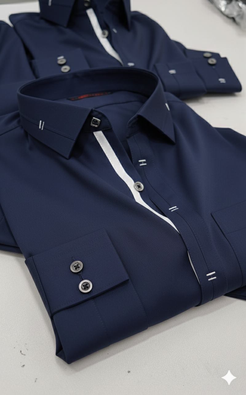 Navy Blue High Quality Stitched Suit in Wash & Wear Stuff