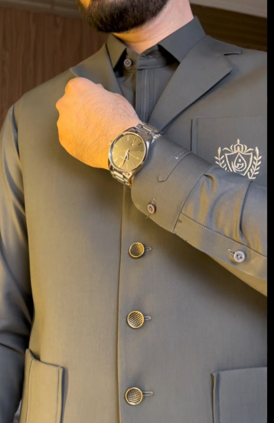 Tropical Important Fabric Best For Winter Season Most Premium Gray Color