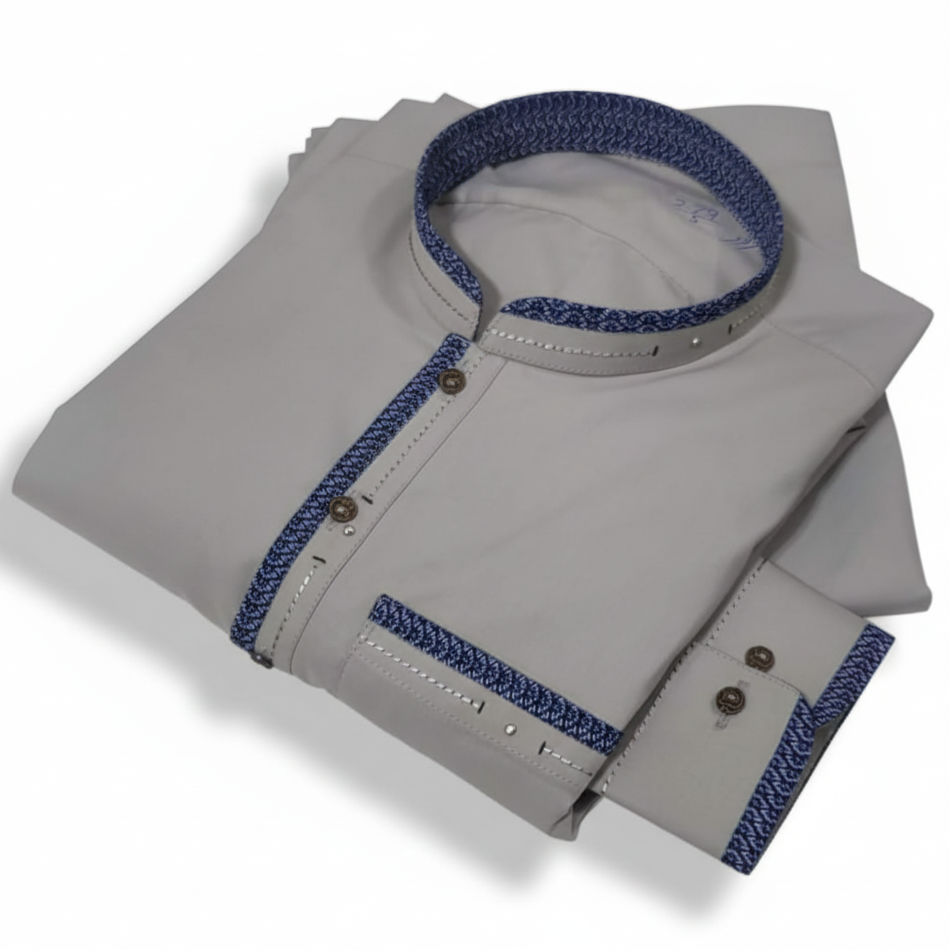 Stitched All Season Gray Shade Suit in Wash & Wear Stuff