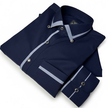 All Season Navy Blue Suit in Wash & Wear High Quality Stuff