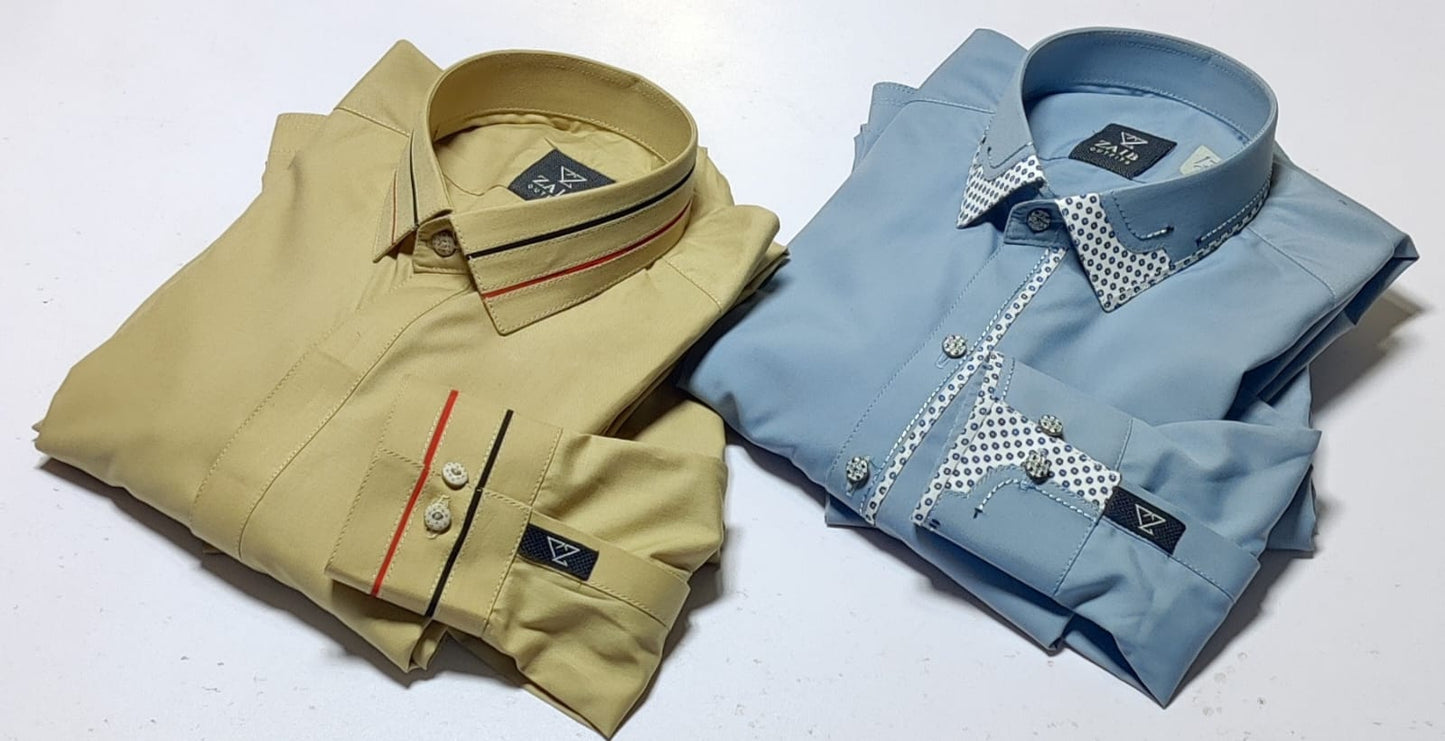 Yellow Skin Shade Decent Color Stitched Suit in Wash & Wear Stuff