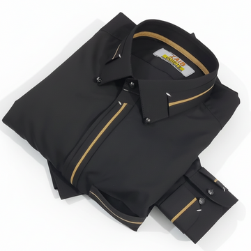 Latest Stitched All Season Black color Suit in Wash & Wear Stuff