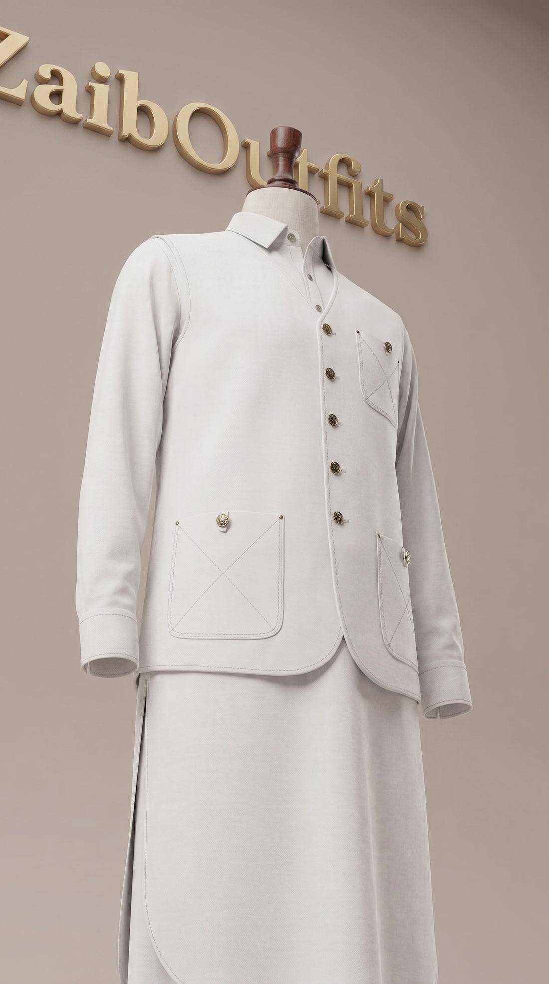 Pure White Premium Quality Imported Stuff 3Pc Article