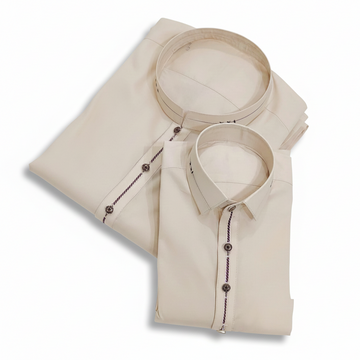 Stitched All Season Light Pink Cotton stuff Suit in Wash & Wear Stuff