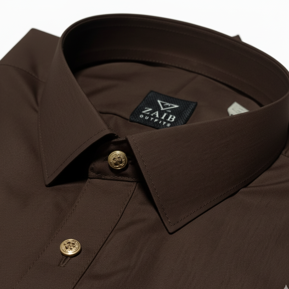 Dark Brown Color All Season Suit in Wash & Wear Stuff