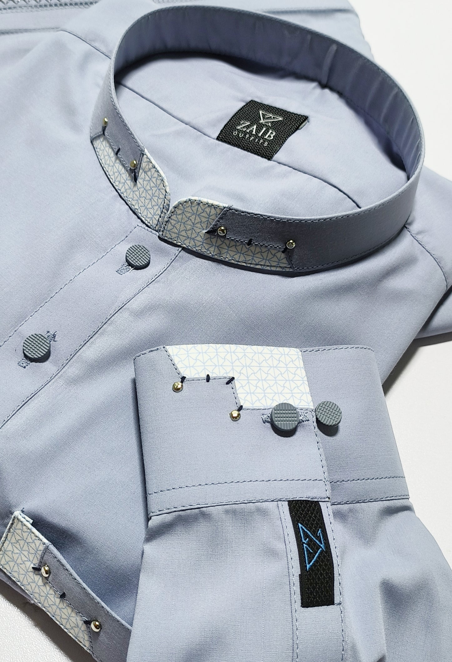 Latest Stitched Gray Suit in Wash & Wear Stuff without Shalwar jali kanta