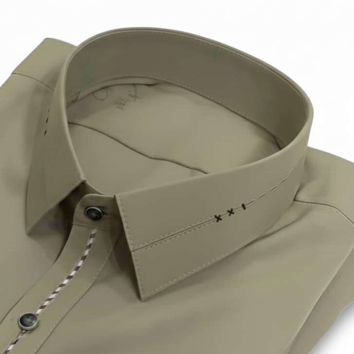 Stitched All Season Green Suit in Wash & Wear Stuff