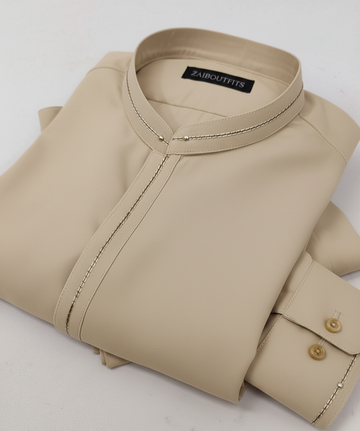 Beige color Suit in Wash & Wear High Quality Stuff