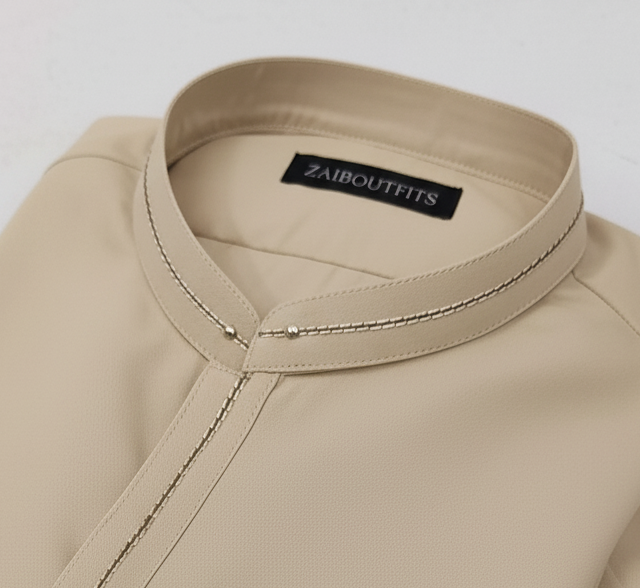 Beige color Suit in Wash & Wear High Quality Stuff