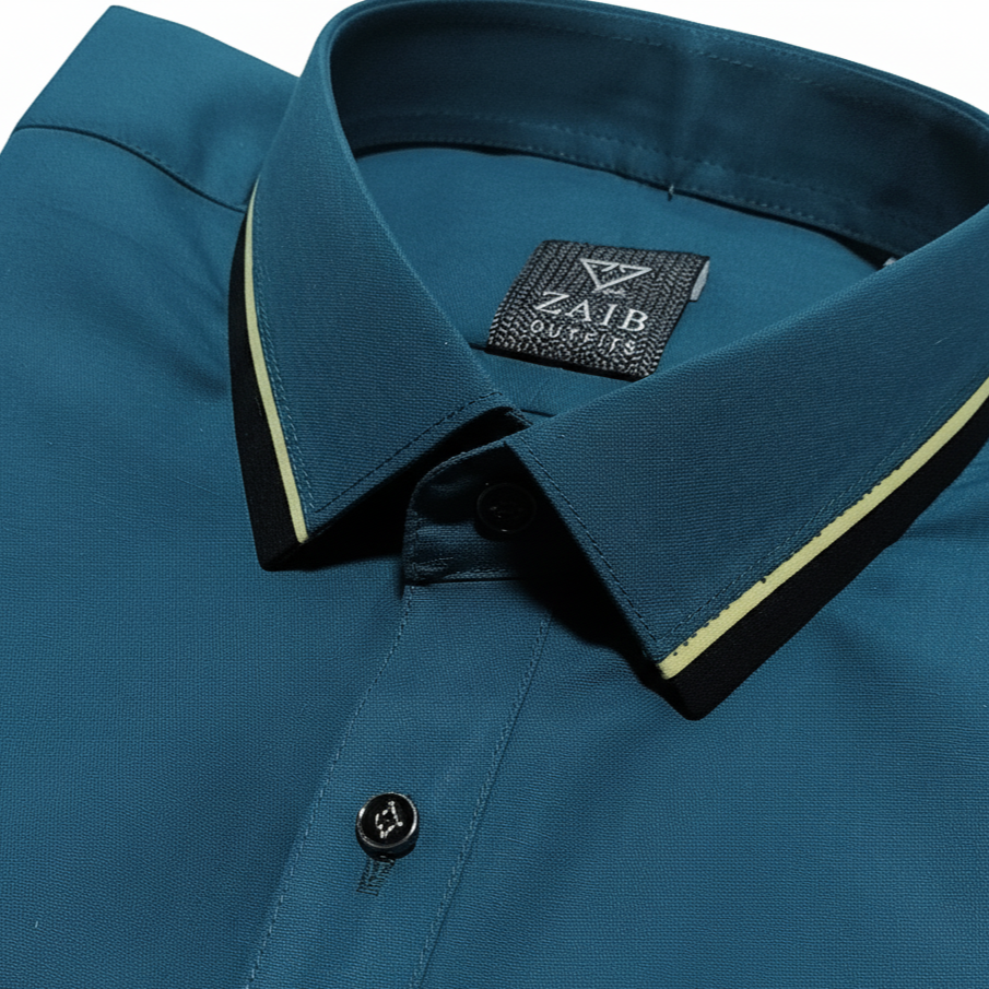 Stitched All Season Green Suit in Wash & Wear Stuff