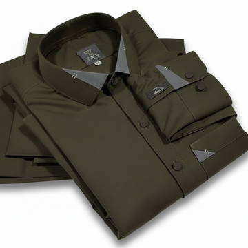 All Season Olive Green (Mongia) Suit in Wash & Wear High Quality Stuff