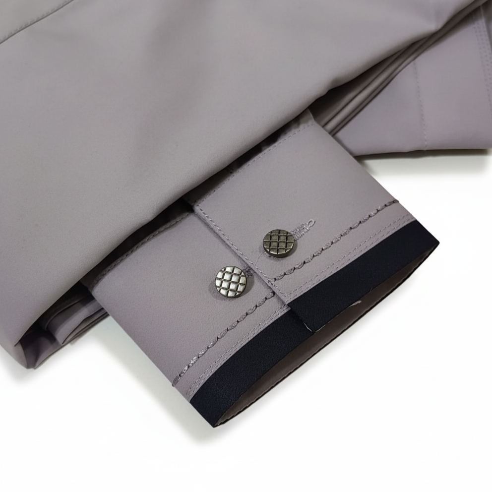 Stitched All Season Gray Shade Suit in Wash & Wear Stuff